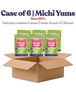 Case of six bags of POP Cats Michi Yums cat treats
