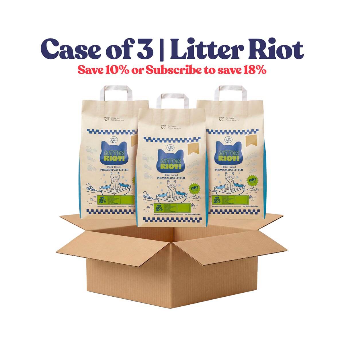 Litter Riot – Cat Litter – 3 Pack