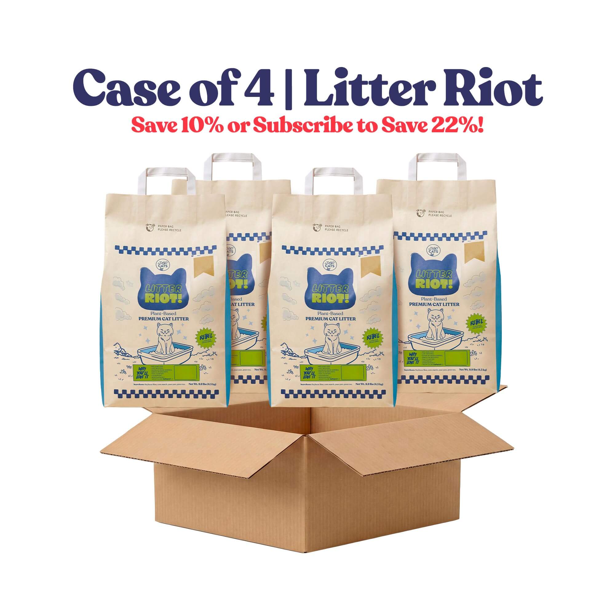 Litter Riot – Cat Litter – 4 Pack