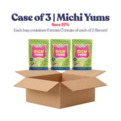 Case of three bags of POP Cats Michi Yums cat treats